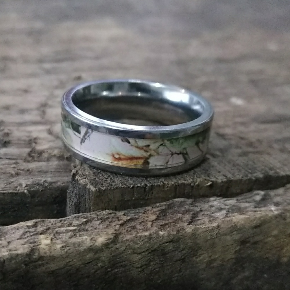 Camo wedding band light pink🌼